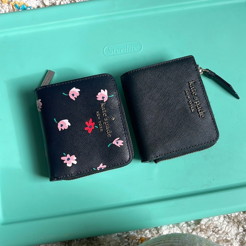 Two black kate spade wallets